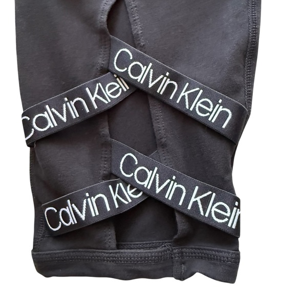Calvin Klein LOGO Lattice Cutout Black Leggings Size XXL - Picture 5 of 15